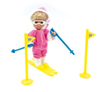 JC15020 - Bambino di 12 cm alla scuola di sci - Paula con gli sci