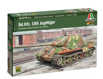 ITA15770 - Carro armato JAGDTIGER Sd.Kfz 186 da assemblare e dipingere