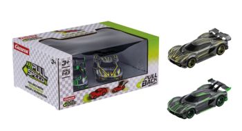 CARRERA15813028 - Set da 2 Hypercar a frizione - grigia con dettagli gialli e verdi