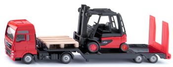 SIK1763 - Autocarro MAN 4x2 con pianale di trasporto e carrello elevatore LINDE