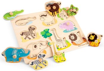 NCT10431 - 8 pezzi puzzle di legno safari