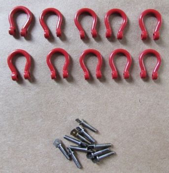 YCC635-1 - Set di 10 Grilli 150/200 Ton (filettati con bulloni) Rossi