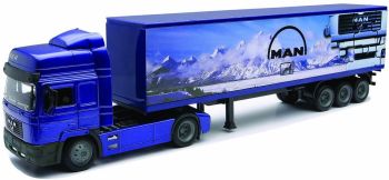 NEW15013 - Camion MAN F2000 con rimorchio a 3 assi