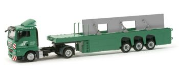 HER156332 - MAN TGX XL 4x2 con rimorchio trasporto vetro 3 Assi TROST
