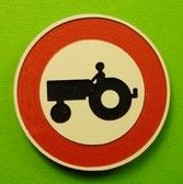MCD-018 - Cartello Divieto Veicoli Agricoli - Kit - Palo non incluso