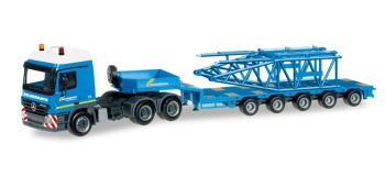 HER303989 - MERCEDES con semirimorchio e piede fiocco per gru LIEBHERR LR 1600/2 FELBERMAYR