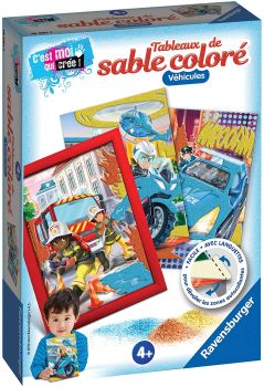 RAV180813 - Pitture di sabbia colorate – Veicoli