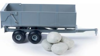 BRI43079A1 - Rimorchio 2 Assi "Grigio" Scala:1/16 Compatibile con articoli BRUDER