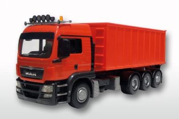 EMEK20898 - MAN TGS LX Camion rettilineo 8x4 con rimorchio a 3 assi rosso