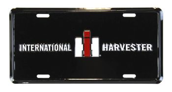 SIGN-2201 - Targa in metallo INTERNATIONAL HARVESTER Nero - 30 x 15 cm