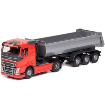 EMEK22355 - VOLVO FH16 4x2 rosso con cassone a 3 assi