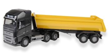 EMEK22359 - VOLVO FH04 GL 6x4 Nero con cassone giallo