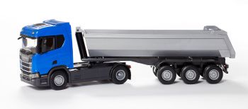 EMEK22484 - SCANIA R500 4x2 blu con cassone ribaltabile a 3 assi