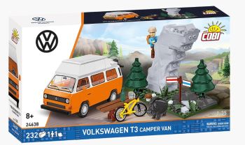 COB24638 - VOLKSWAGEN T3 Camper van arancione - 232 pezzi