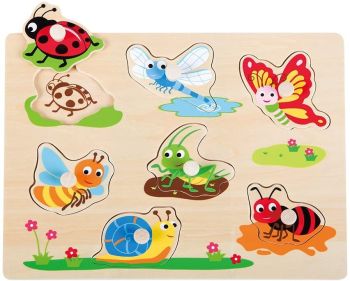 NCT20085 - Insetti 7 pezzi puzzle di legno