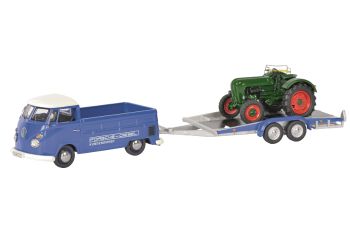 SCH3740 - VOLKSWAGEN T1 PORSCHE-DIESEL con piattaforma e trattore ALLGAIER