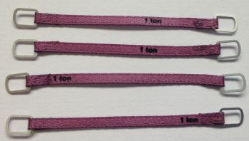 YCC331-1 - Set di 4 cinghie di sollevamento 1 Ton di 4 cm "Violet"