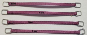 YCC331-2 - Set di 4 cinghie di sollevamento 1 Ton 6 cm Viola