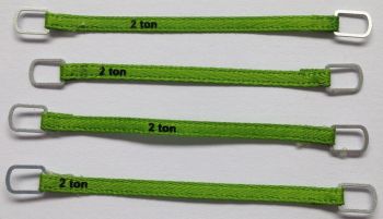 YCC332-1 - Set di 4 cinghie di sollevamento 2 Tonnellate di 4 cm "Verde"