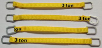 YCC333-1 - Set di 4 cinghie di sollevamento 3 Tonnellate di 6 cm "Giallo"