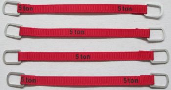 YCC335-1 - Set di 4 cinghie di sollevamento 5 Tonnellate di 8 cm