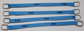 YCC337-2 - Set di 4 cinghie di sollevamento 8 Tonnellate di 14 cm "Blu"