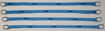 YCC337-4 - Set di 4 cinghie di sollevamento 8 Tonnellate di 22 cm "Blu"