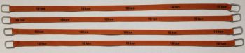 YCC338-6 - Set di 4 cinghie di sollevamento 10 Tonnellate da 30 cm "Marrone Chiaro"