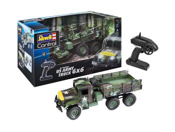 REV24439 - Autocarro con cassone ribaltabile radiocomandato dell'esercito americano 6x6