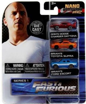 JAD253201001 - Giri a Nano Hollywood - 3 auto FAST AND FURIOUS Set 2