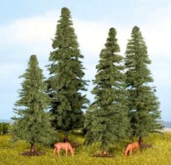 NOC25432 - 4 alberi di Natale da 4 a 8 cm