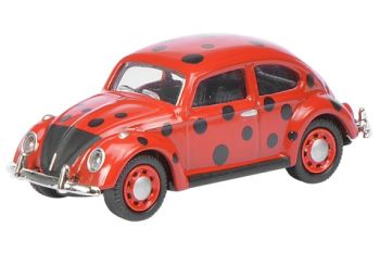 SCH26156 - VOLKSWAGEN Maggiolino rosso con punti neri