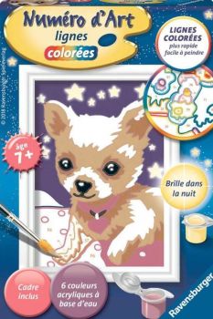 RAV29616 - Numero d'arte - Cagnolino che brilla - 8;5 x 13 cm