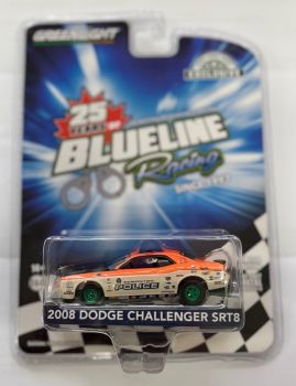GREEN30369-VERT - DODGE Challenger SRT8 con cerchi verdi, serie BLUELINE RACING del 2008, ancora in blister