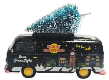 GREEN30564-A - Volkswagen Type 2 furgone del 1971 della serie COLLEZIONE NATALIZIA 2025, ancora nella sua confezione blister originale.