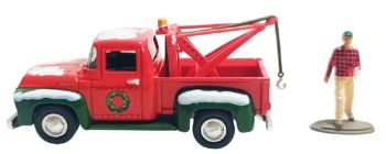 GREEN30564-B - Carro attrezzi Ford F-100 del 1956 con figurino di meccanico della serie Christmas Collection 2025, ancora nella confezione blister.