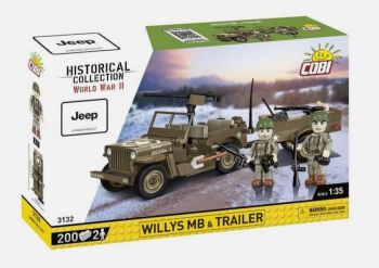 COB3132 - Veicolo militare Jeep Willys MB con rimorchio - 200 pezzi