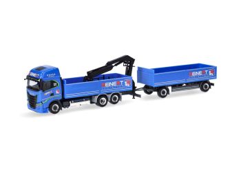 HER315265 - IVECO S-Way 6x2 con gru di carico e rimorchio 1+1 assi REINERT LOGISTIC