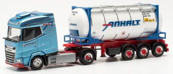 HER316323 - DAF XG 4x2 con portacontainer e container cisterna 3 assi ANHALT Expedition