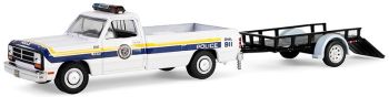 GREEN32315-A - DODGE Ram D-250 1990 Polizia di Filadelfia con rimorchio della serie HOT PURSUIT in blister