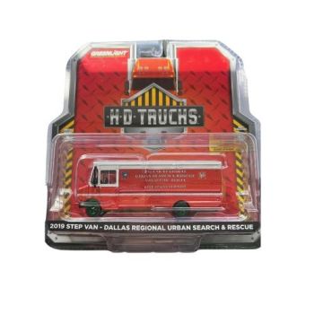GREEN33250-BVERT - STEP Van 2019 Dallas Fire Department con ruote verdi H.D TRUCKS in blister
