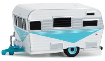 GREEN34140-B - Roulotte Siesta 1958 blu e bianca della serie HITCHED HOMES in blister