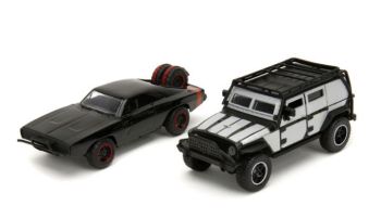JAD34252 - JEEP Wrangler grigia e DODGE Charger Off-Road nera FAST & FURIOUS