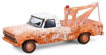 GREEN35300-B - FORD F-100 1973 con gancio di traino bianco della serie BLUE COLLAR in blister