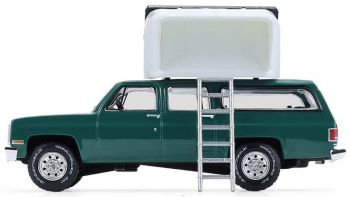 GREEN38080-E - Chevrolet Suburban del 1990, verde, con tenda da tetto della serie THE GREAT OUTDOORS, ancora nella sua confezione originale.