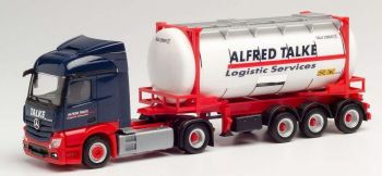 HER312868 - MERCEDES Actros S 4x2 con portacontainer e container cisterna ALFRED TALKE