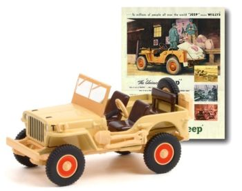 GREEN39080-A - JEEP WILLYS MB 1945 AUTO D'EPOCA in blister