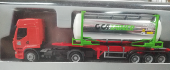 HER2937 - RENAULT Premium con portacontainer e container cisterna GCA TRAINER