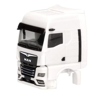 HER086332 - MAN TGX GX cabina con deflettori e telecamera retrovisore bianca - 2 pezzi da assemblare