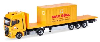 HER318556 - MAN TGX GX 4x2 con pianale a 3 assi e container MAX BOGL